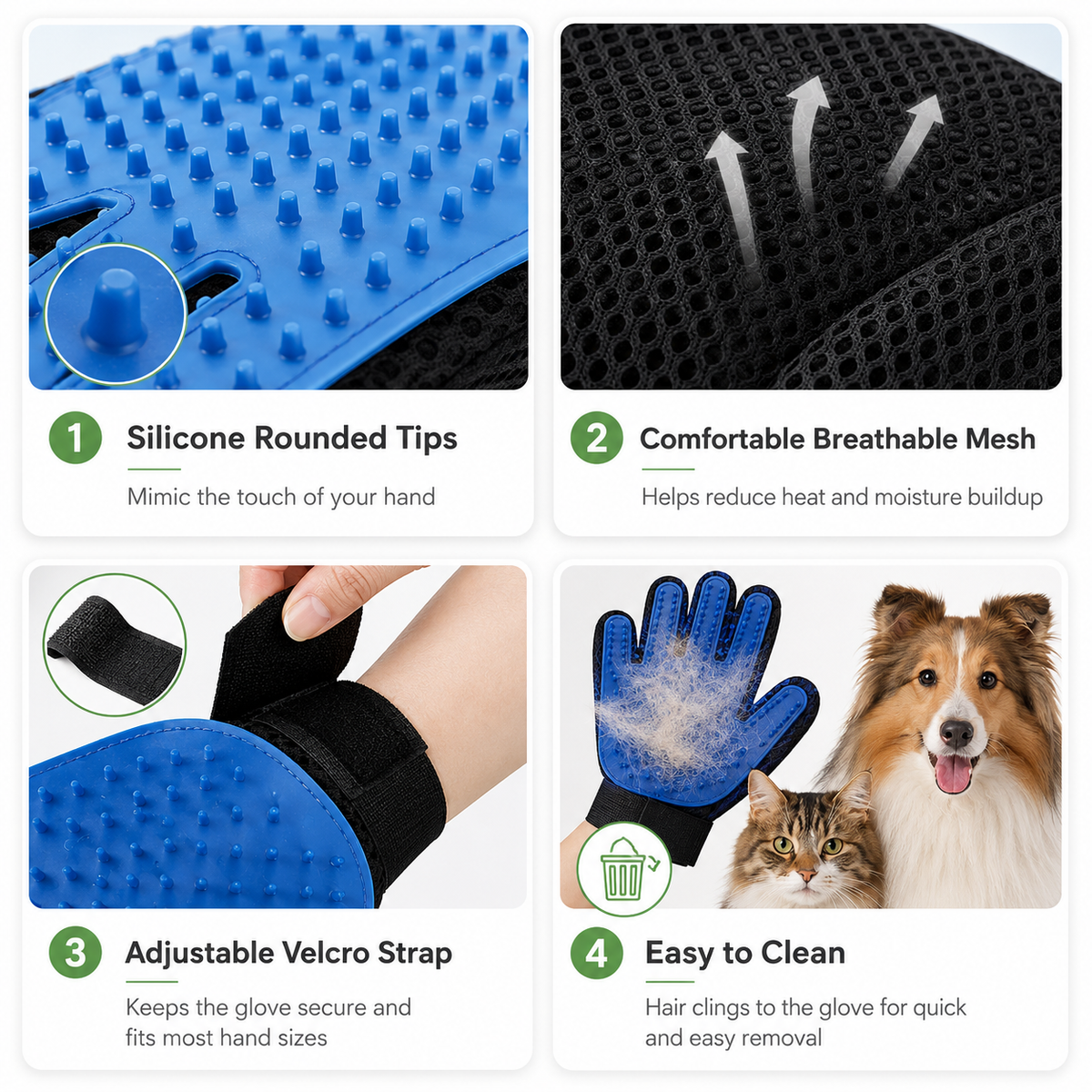 Deshedding Grooming Glove