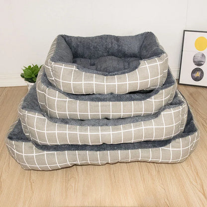 HomePaw Orthopedic Pet Bed Plush Comfort - pet sleeping comfortably in plush orthopedic bed