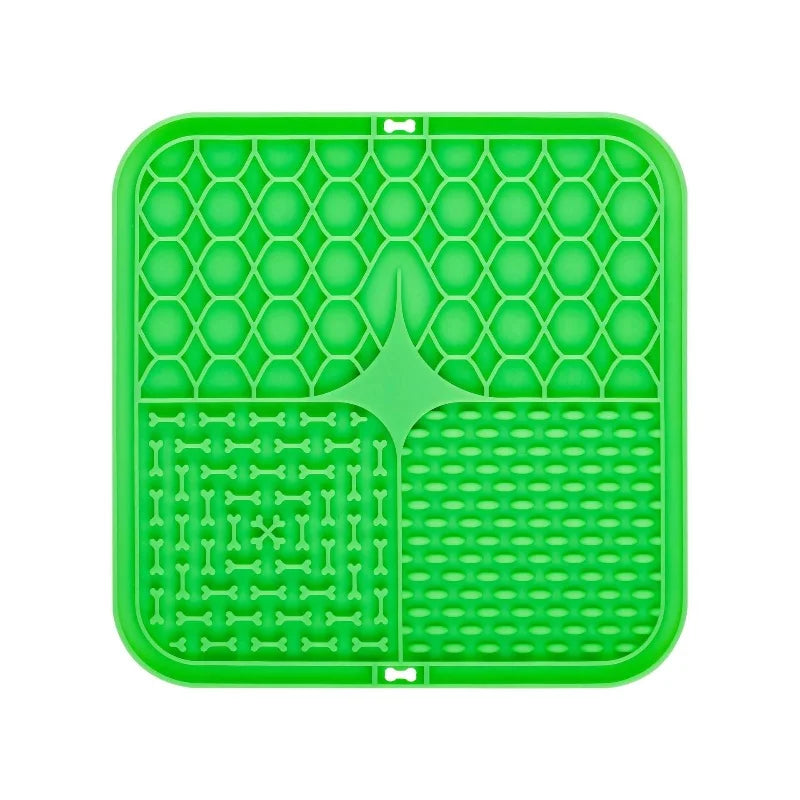 HomePaw Silicone Lick Mat Slow Feeder and Bath Distraction - suction base sticking to wall or bath