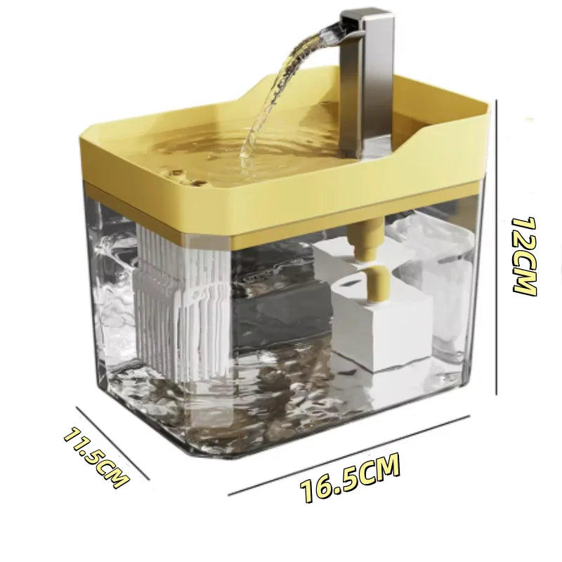 Transparent Cat Water Fountain - USB with Auto Filter