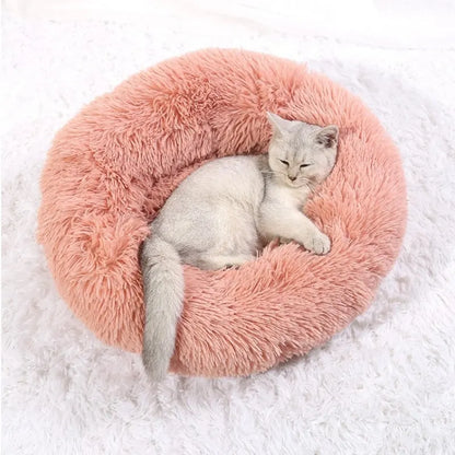 HomePaw Cozy Cloud Cat Bed - soft plush fabric texture detail close-up