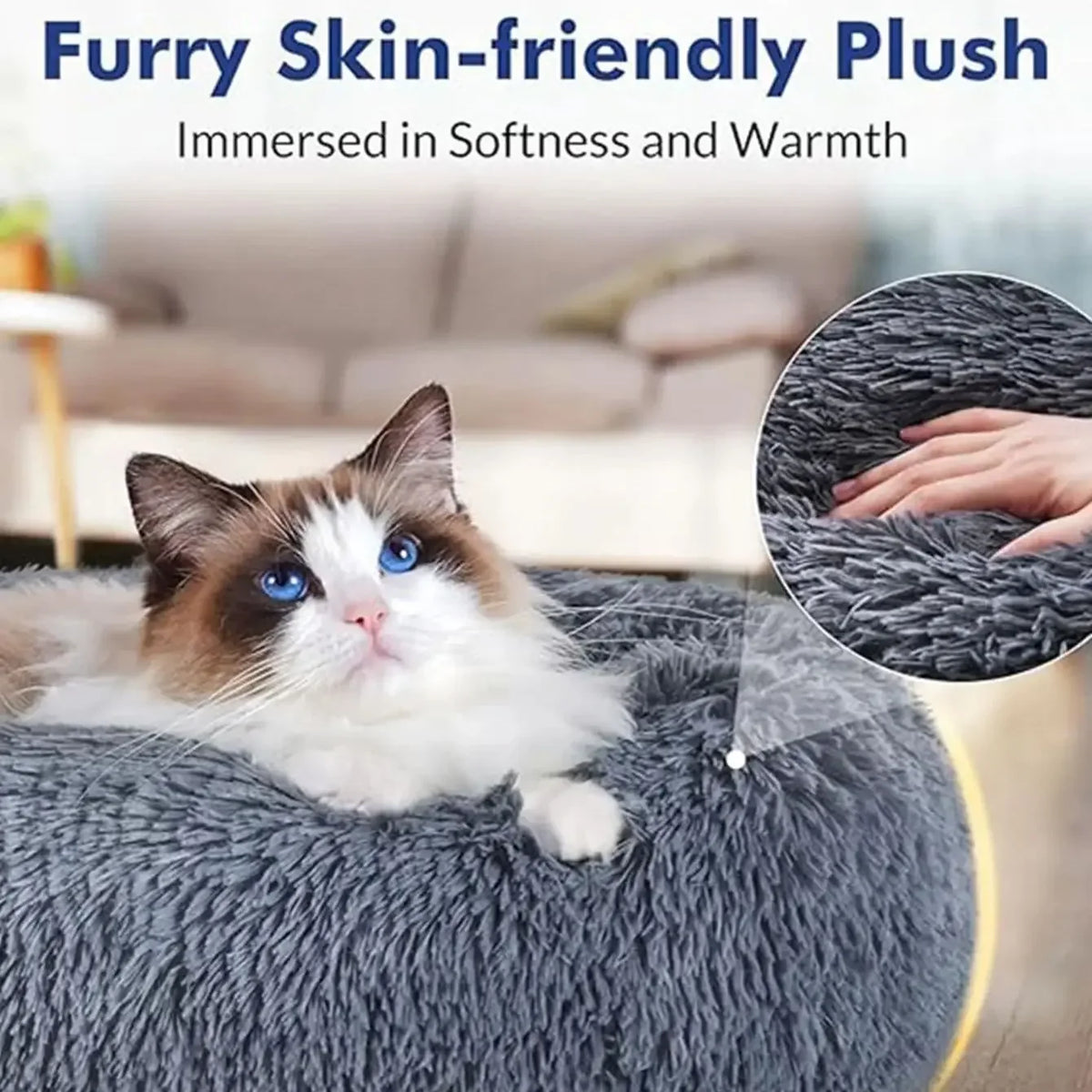 HomePaw Cozy Cloud Cat Bed - size comparison and dimensions for UK buyers