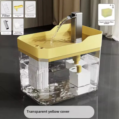 Transparent Cat Water Fountain - USB with Auto Filter