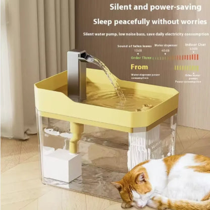 Transparent Cat Water Fountain - USB with Auto Filter