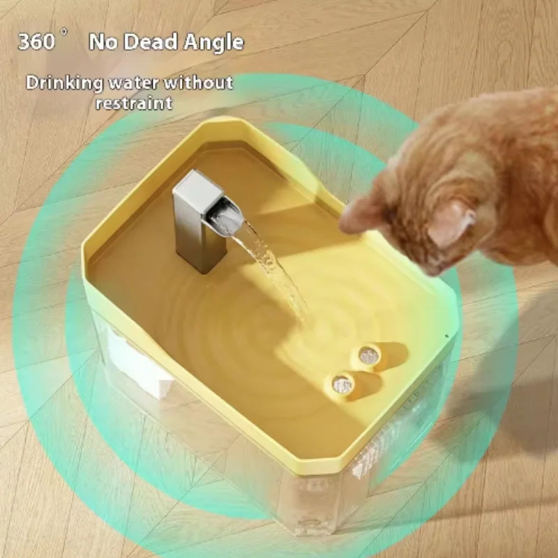 Transparent Cat Water Fountain - USB with Auto Filter